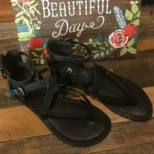Guess black gladiator sandals